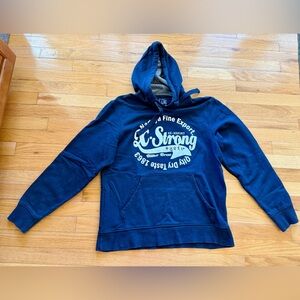 F&F Blue novelty hoodie Nagoya X-Strong brew men’s size M